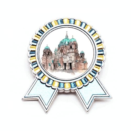 Broche cathédrale de Berlin en métal taille M une idée cadeau pour passionné