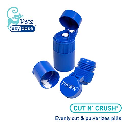 Ezy Dose Pet Pill Crusher And Cutter, Crushes Pills, Vitamins, Tablets For Cat, Great For Hiding Medication In Treats, Blue #TOP1