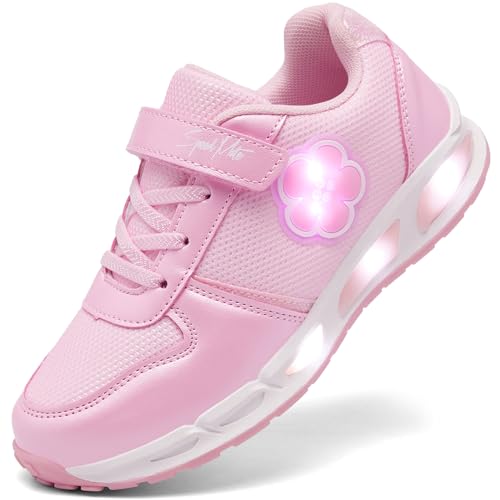 Toddler Light Up Shoes Boys Girls Breathable LED Glowing Luminous Tennis Sneakers for Outdoor Sport(Little/Big Kid)