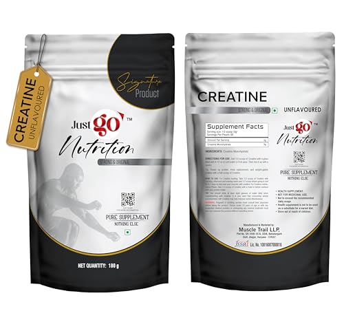 Image of Creatine Monohydrate Powder Unflavoured | Creatine for Men & Women for Muscle Gain, Strength & Power | Gym Supplement for Bodybuilding & Fitness | Pure Creatine | (180 g (60 Servings))