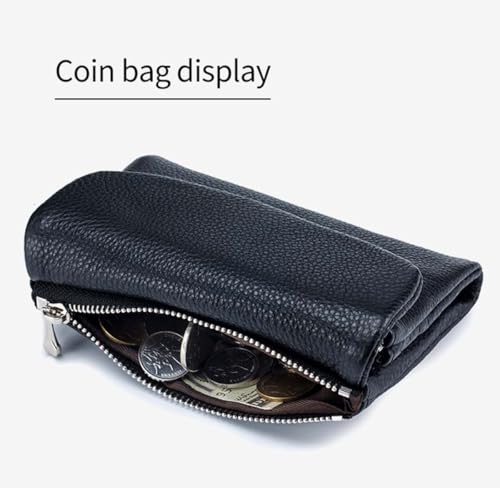 Precious Wallet, Unisex Pebble Leather Wallet, Unisex Pebble Real Leather RFID Wallet, Small Compact Bifold Pocket Purse, Can Hold Coins, ID Cards (#26)4