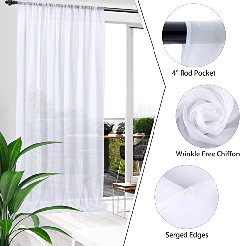 Cortinas de fondo de gasa blanca 10ft x 10ft para fotografía miniatura 5