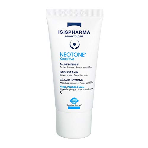 Isispharma - Neotone Sensitive - Bálsamo intensivo de reducción de manchas pigmentarias - Crema de noche Cara, Manos, Escote - Pieles Sensibles - 30 ml