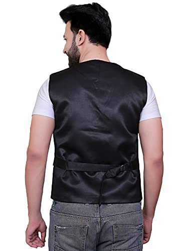Image of Waistcoat Black Satin Men