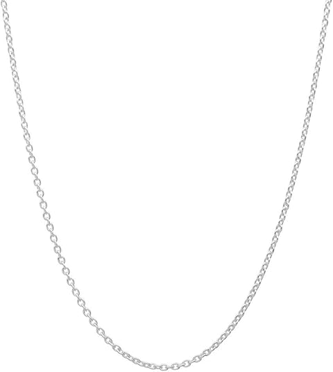 PORI JEWELERS Genuine Platinum 950 Solid Diamond Cut Anchor Chain Anklet/Necklace -1.0mm Thick - Available in 10"-18"