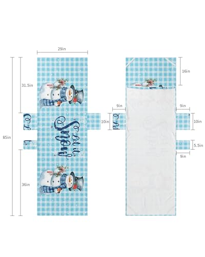 Merry Christmas, Beach Lounge Chair Towel Cover, Soft Chaise Lounge Towel with Side Pockets Patio Pool Chairs Cover for Beach/Pool Sunbathing 29x85 Blue Winter Snowman Red Flower Bird Plaid