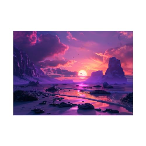 Tableaux decoration murale photo artwork de paysage marin abstrait 70x100cm
