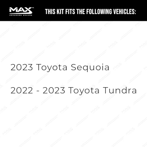 Image of MAX Advanced Brakes - Brake Kit For 2022-2023 Toyota Tundra, 2023 Sequoia| Carbon Ceramic Brake and Rotor Kit Front and Rear| Daily Driving OE Replacement Brake Rotors