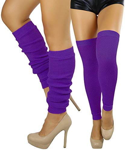 Image of ToBeInStyle Women's Long Over The Knee Leg Warmers Bright Thigh High
