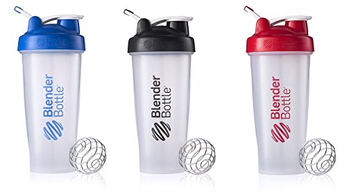 BlenderBottle 3-Pack Water Bottle, Blue/Black/Red