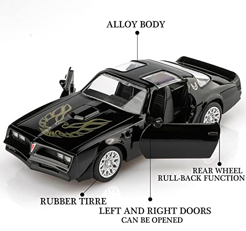 Modelo de Auto 1:36 Pontiac Firebird Trans Am Negro miniatura 3