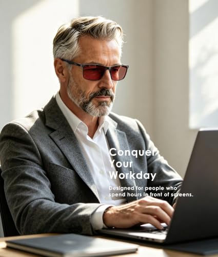 Image of ANYLUV Blue Light Blocking Glasses Men, Al-Mg Metal Computer Gaming