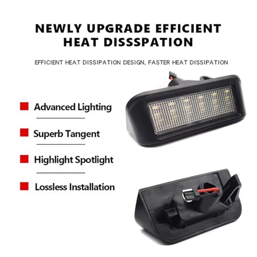 Luces matrícula LED Citroen Berlingo Jumpy Spacetourer lámpara iluminación coche 6