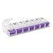 Ezy Dose Weekly (7 Day) Push Button Pill Planner - Medium (Assorted Colors)