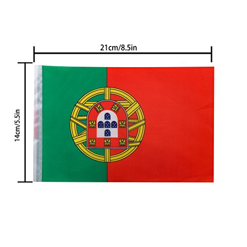 TSMD Portugal Flag, 100 Feet Portuguese Flag National Country World Pennant Flags Banner String,Party Decorations for Olympics,Bar,World Cup,School Sports Events,International Festival Celebration - Thumbnail 2
