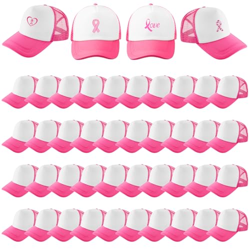Image of 40 Pack Sublimation Blank Trucker Hat Bulk Wholesale Mesh Baseball Cap for Women Men DIY Hat Bar Party