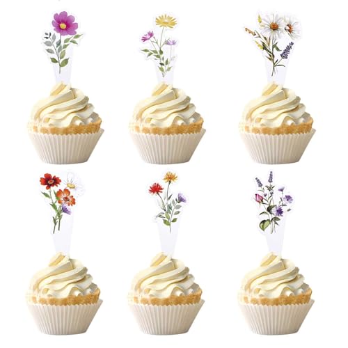 Décoration de cupcakes en fête dans le jardin : embellissez vos buffets d'anniversaire floraux