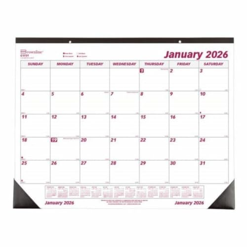 Calendario mensual colorido de pared 2027 Blueline Passion 12 meses de 12 x 17 pulgadas