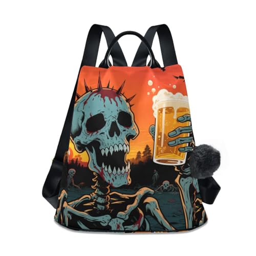 Fashion backpack for travel trendy backpack for women waterproof for Daily College Shopping with Pom-pom keychain