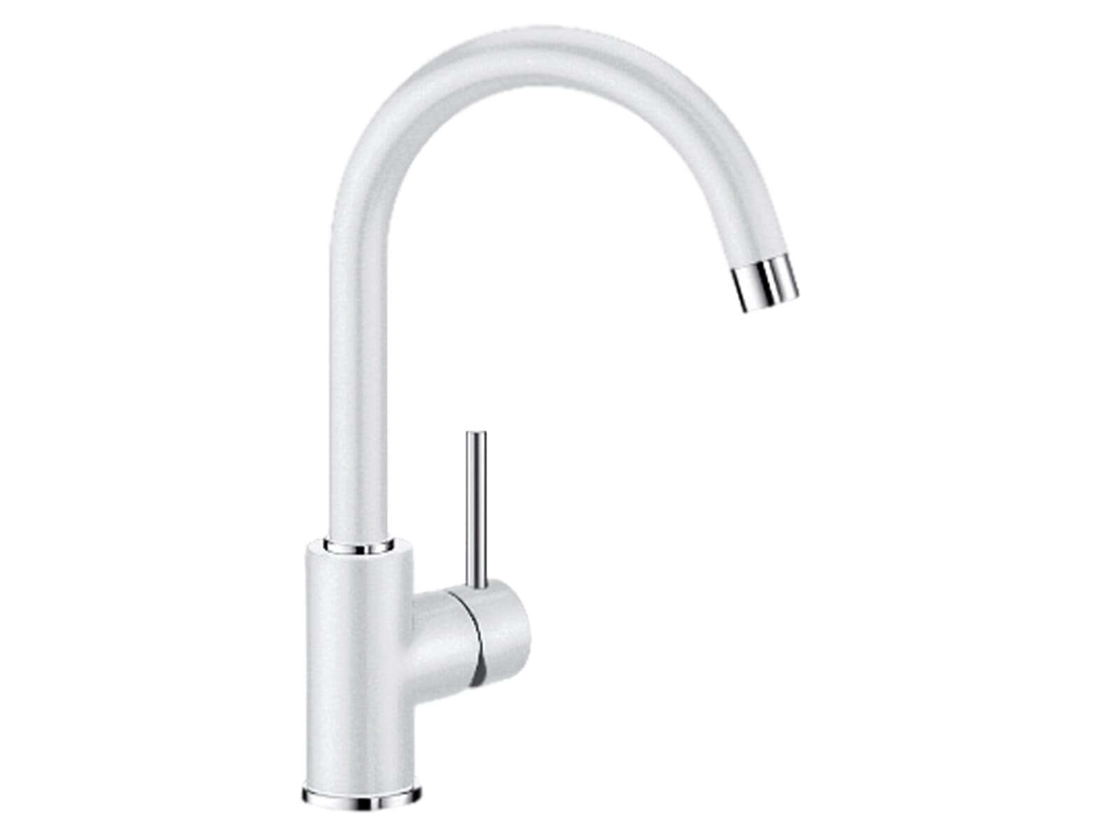 Blanco Silgranit White (Bright, Matt White) Mida-S 519418, Silgranit White, High Pressure Mixer Tap