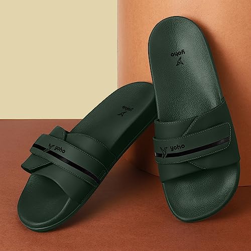 Image of YOHO Drystep Sliders for Men | Waterproof Monsoon Footwear & Rainy Sandals | Skin Friendly Adjustable Strap