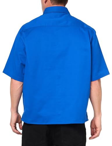 HUGO Men's Front Pocket Cotton Twill Short Sleeve Button Down Shirt3