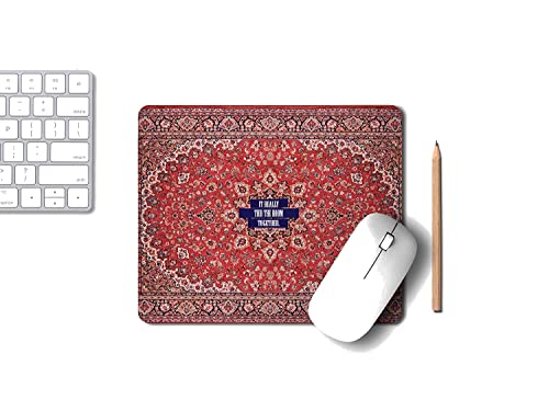 The Big Lebowski Mouse Pad - Oriental Rug Computer Mousepad, Non-Slip Neoprene Red Persian Rug Design #TOP14