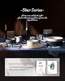 Richmount Star Plates and Bowls Set, 18 Pieces Dinner Sets for 6 People, Stoneware Dinnerware Sets with Dinner Plates/Salad Plate/Cereal Bowls, Dishwasher & Microwave Safe, Smoky Blue - 9