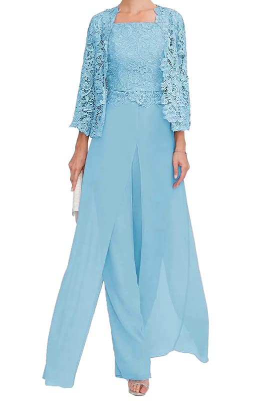 TANPAUL Damen Hosenanzug festlich 3 Teilig Spitzen Oberteile Abendkleid...