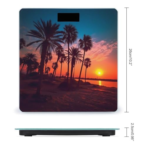 Báscula Digital de Baño Palm Tree Sunset 400lb miniatura 2