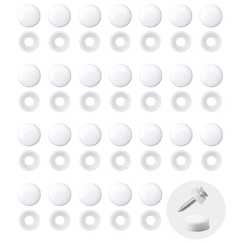 INCREWAY 500pcs Cubiertas de Tornillos M4 Tapa de Tornillo de Plástico Tapa de Agujero de Tornillo de Plástico Tapa de Tornillo Cúpula de Plástico (Blanco) miniatura 1