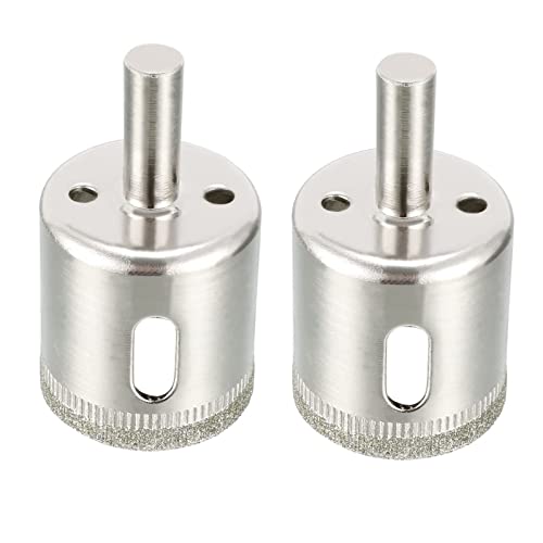 TA-VIGOR 2Pcs 28mm Diamond Drill Bit Hole Saw, Hollow Core Drill Bit Hole Saw, Diamond Coated Carving Drilling Bits for Glass Ceramics Porcelain Tile Stone Granite Marble