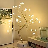 Luz de alambre de cobre ajustable en forma de árbol Bonsái, diseño de perla, luciérnaga. Luz de noche de 36 / 108 leds, perfecta para la decoración del hogar, en escritorio o mesa