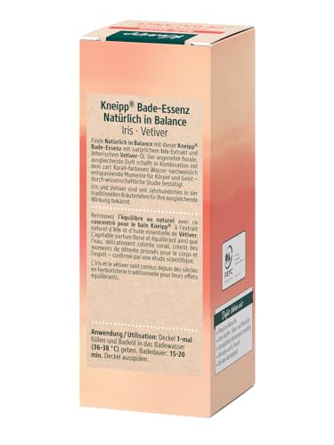 Kneipp Bade-Essenz Natürlich in Balance, Badeöl mit natürlichem Bio-Extrakt der Heilpflanze Rhodiola Rosea für stimulierende sowie stressreduzierende Wirkung, 100ml (Packung mit 2)