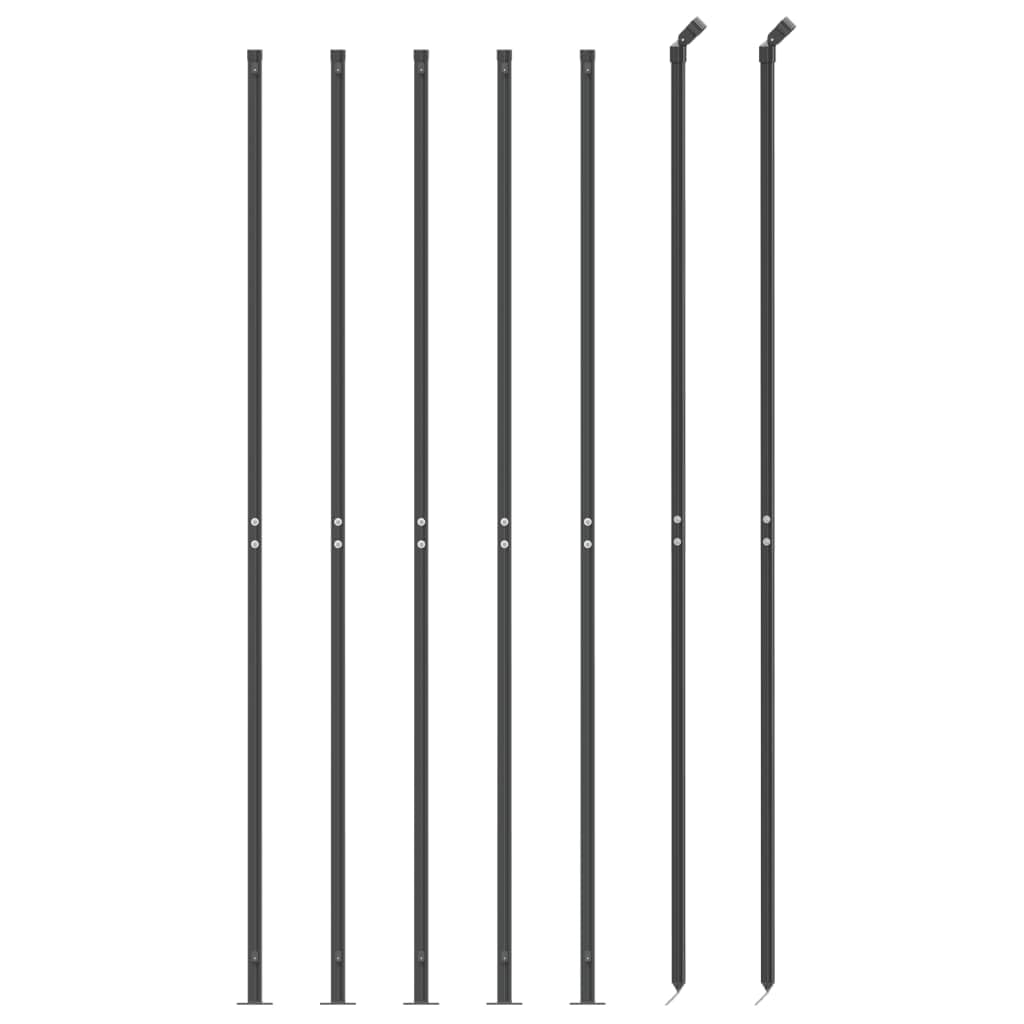 Festnight Malla Metálica Galvanizada Valla Ovejas Ganadera Agrofence Malla de Alambre Valla De Jardín Valla de Salvaje Pesado Valla Forestal 1.6 x 10 m Gris Antracita