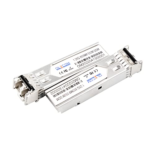 Image of 1.25G SFP 1000Base-SX 850nm Industrial MMF Multimode up to 550m Duplex LC DDM for Outdoor Use (2Pack)