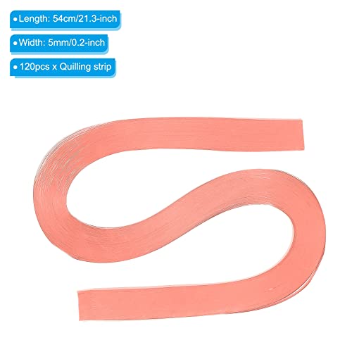 PATIKIL Quilling Strips Paper 120pcs 3/16"(5mm) 54cm Origami Paper Quilling Strip for Art DIY Hand Craft Christmas Dark Pink - Image 2