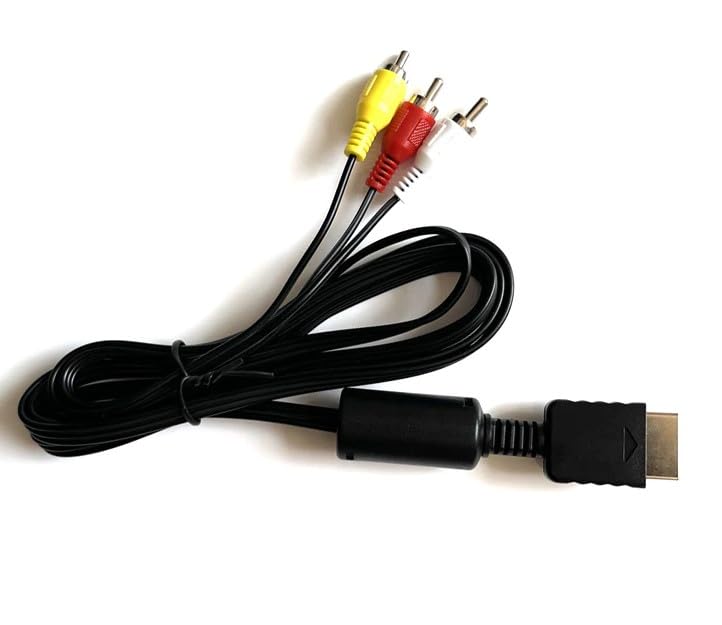 SOFTSELLTECHSERVICES 2in1 Games cable Audio Video 1.8 M AV Cable for PS2 PS3 So-ny Plays-tation-picture-16