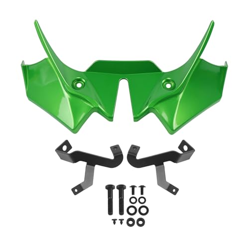 Déflecteurs d'aileron moto vert Kawasaki Z650 pour vos virées et trajets