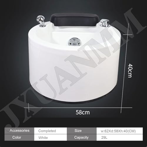 Baño de hidromasaje para pies, bañera de acrílico para pedicura con calor y masaje, lámpara LED colorida y 60 bolsitas para baño de pies, para tratamiento en spa casero miniatura 6