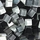 Focal20 Mosaic Tiles Square Mixed Color Crystal Mosaic Glass Tile for Crafts, Mosaic Pieces DIY...