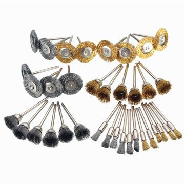 Generic 36Pcs 3.175Mm Shank Copper Steel Wire Polishing Wheel Brush (B07FTLM5YQ) Amazon Price History, Amazon Price Tracker