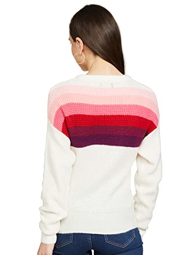 Image of Max Women Colourblock Drop Shoulder Acrylic Round Neck Sweater