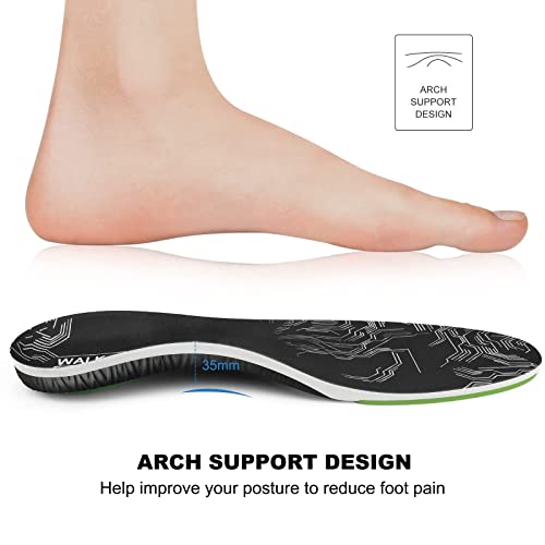 Orthotic Arch Support Inserts - Plantar Fasciitis High Support Insoles, Relieve Flat Feet And Foot Fatigue Men 10-11 #TOP2