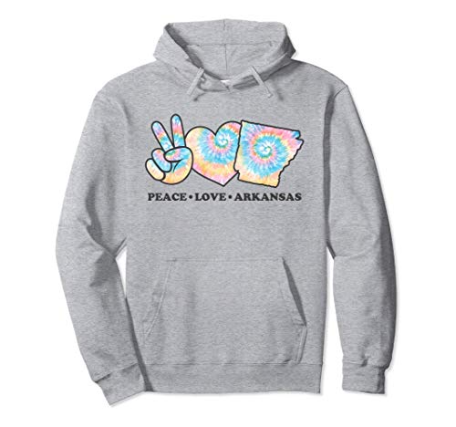 Peace Love Arkansas Sudadera con Capucha