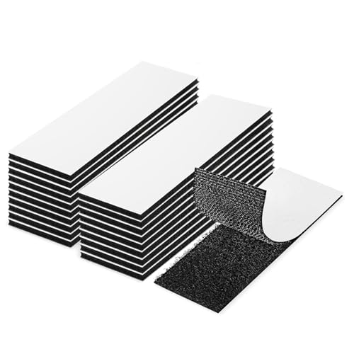 Admygo 20 Stück Klettband Selbstklebend Schwarz