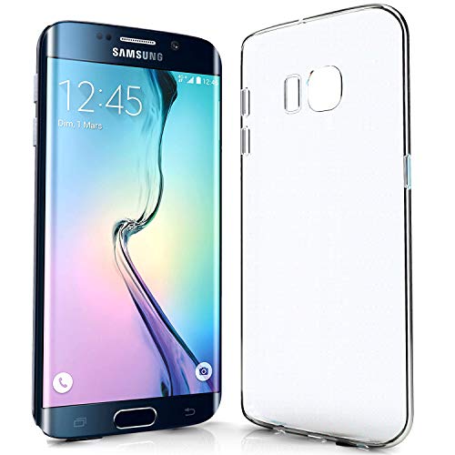 Newtop Cover Compatibile per Samsung Galaxy Note S6/S7/Edge/Plus, Custodia Morbido TPU Clear Protettiva Silicone Trasparente Slim Case Posteriore (per S6 Edge Plus)