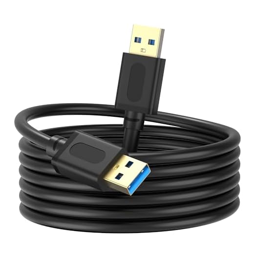Jelly Tang USB 3.0 A to A Male Cable 3Ft,USB to USB Cable USB Male to Male Cable USB Cord with Gold-Plated Connector for Hard Drive Enclosures, DVD Player, Laptop Cooler (3Ft/1M)
