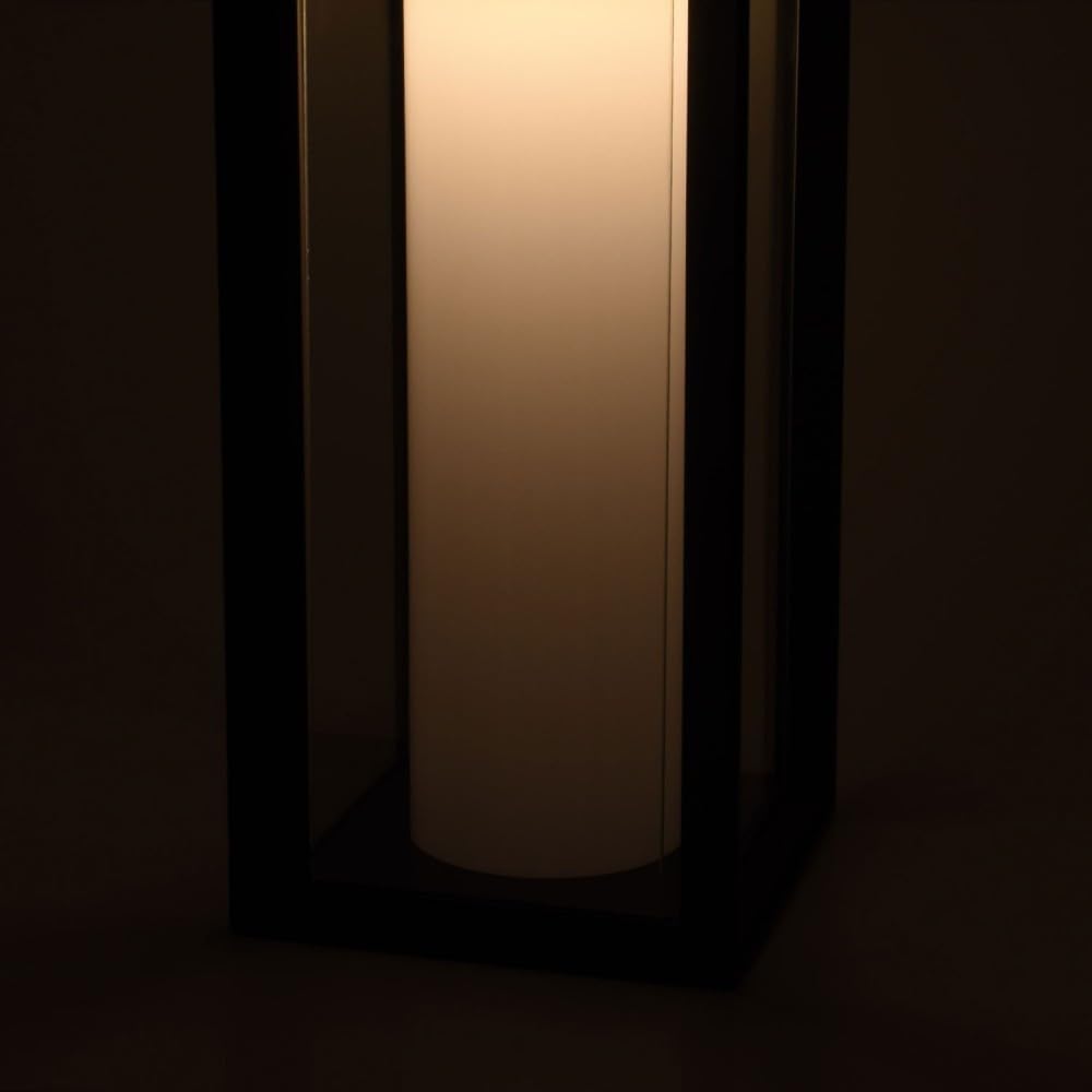 Sobremesa KAYLA con cargador y cable USB IP54 1x2W LED 200lm L.16xAn.16xAl.47cm Negro, c/panel solar