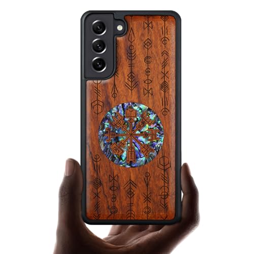 Coque Galaxy S22 Plus gravure en bois de rose vicking unique
